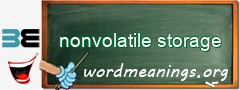 WordMeaning blackboard for nonvolatile storage